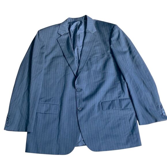 Brooks Brothers 100% Wool Pin Stripe Mens Blazer Sz 44 Made in USA - Picture 1 of 16